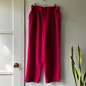 Classiques• Vtg. 100% Wool Fuschia Trousers• Sz 4
